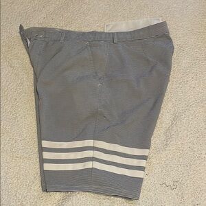 Adidas Men's Striped Blue & White Golf Shorts